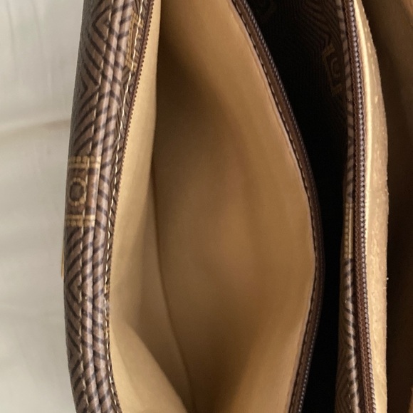 Texier Rich Leather and Coated Canvas Handbag Made in France - Picture 7 of 9